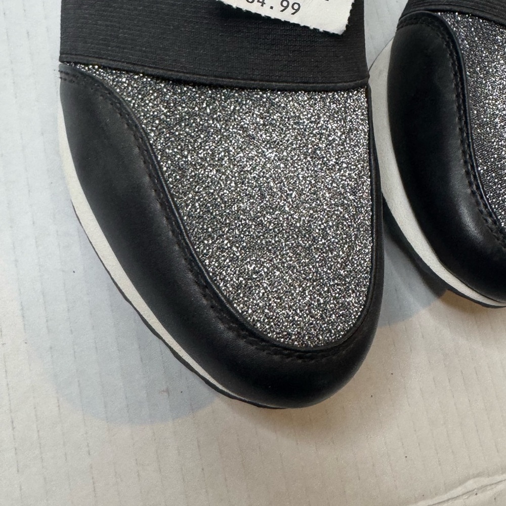 Brash Black and Silver Glitter Sneakers - Picture 4 of 15
